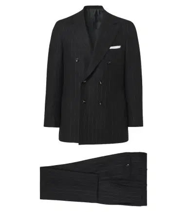 Kiton Pinstriped wool and cashmere suit | Thumbnail 1