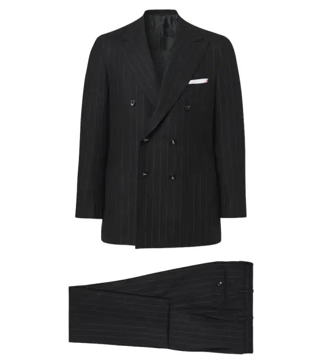 Kiton Pinstriped wool and cashmere suit