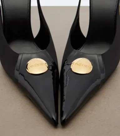 Saint Laurent Louis satin slingback pumps | Thumbnail 2 Saint Laurent Louis satin slingback pumps | Thumbnail 2