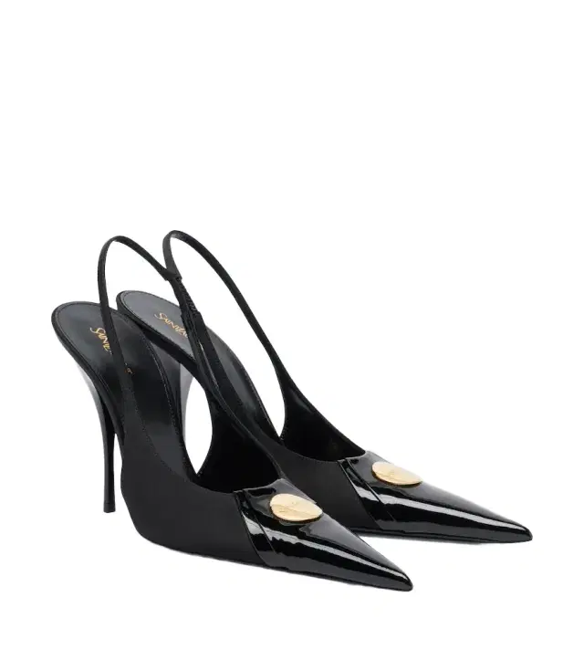 Saint Laurent Louis satin slingback pumps