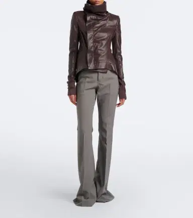Rick Owens Bolan high-rise wool-blend flared pants | Thumbnail 6 Rick Owens Bolan high-rise wool-blend flared pants | Thumbnail 6
