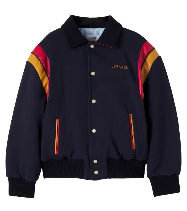 Versace Kids Logo cotton jersey blouson jacket