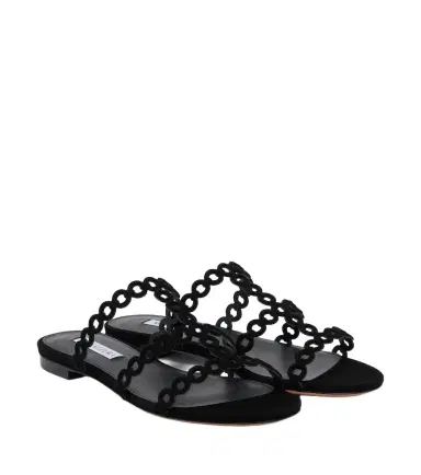 Aquazzura Infinity Chain suede sandals | Thumbnail 1 Aquazzura Infinity Chain suede sandals | Thumbnail 1
