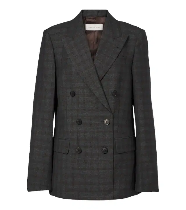 Dries Van Noten Checked double-breasted wool blazer