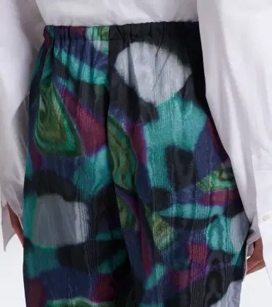 Dries Van Noten Printed moiré wide-leg pants | Thumbnail 2