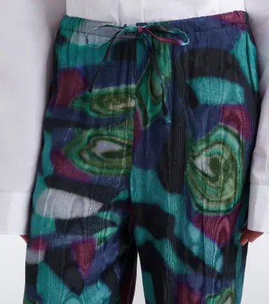 Dries Van Noten Printed moiré wide-leg pants | Thumbnail 3