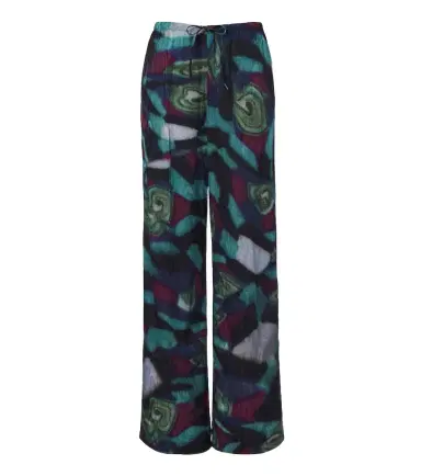 Dries Van Noten Printed moiré wide-leg pants | Thumbnail 1