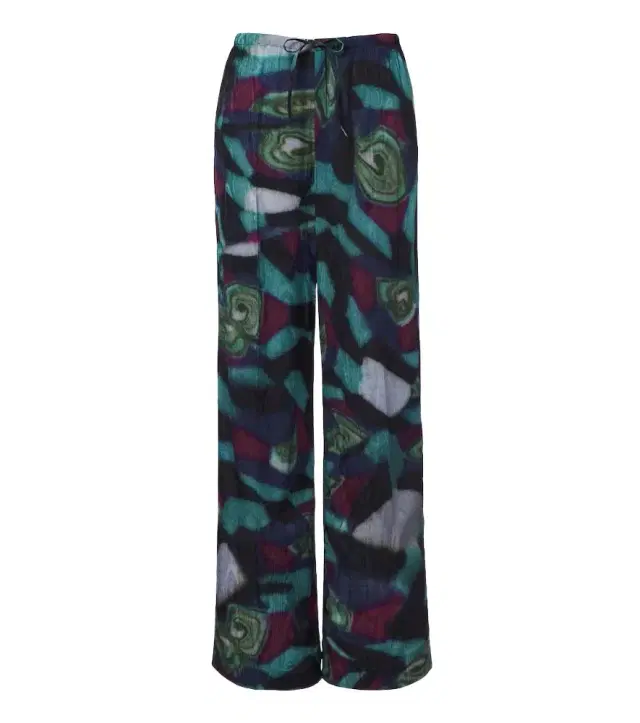 Dries Van Noten Printed moiré wide-leg pants