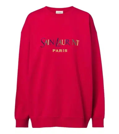 Saint Laurent Logo cotton jersey sweatshirt | Thumbnail 1 Saint Laurent Logo cotton jersey sweatshirt | Thumbnail 1