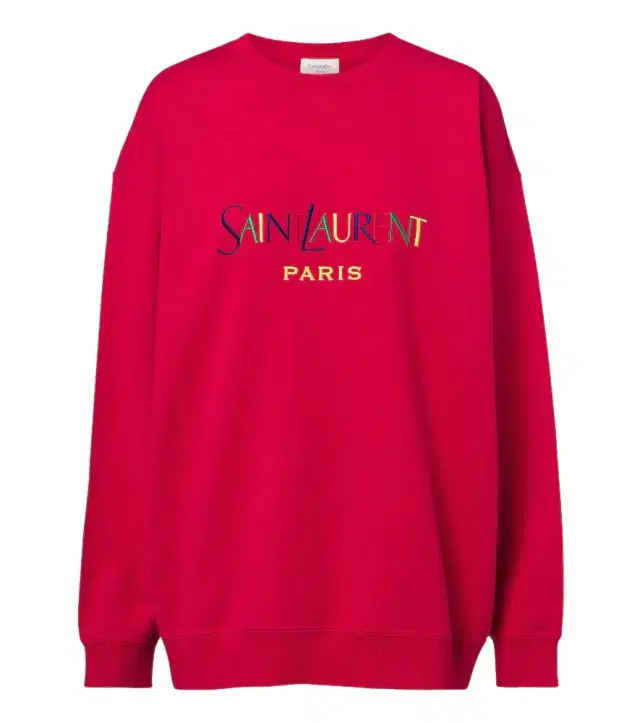 Saint Laurent Logo cotton jersey sweatshirt