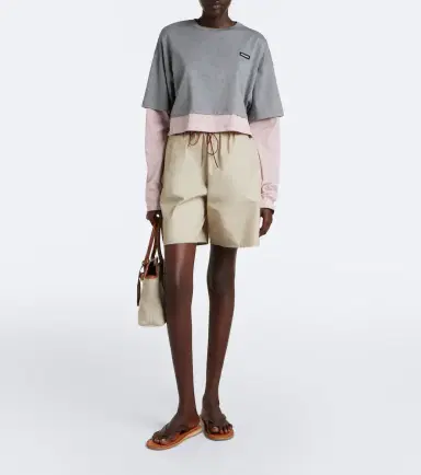 Miu Miu Layered cotton jersey T-shirt | Thumbnail 5