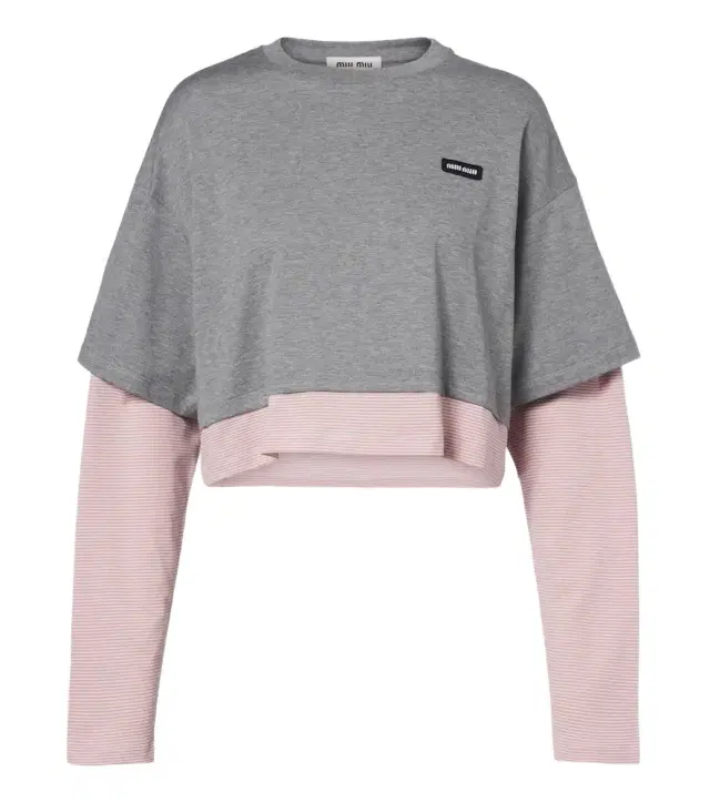 Miu Miu Layered cotton jersey T-shirt