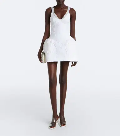 SHUSHU/TONG Crinkled cotton-blend minidress | Thumbnail 2