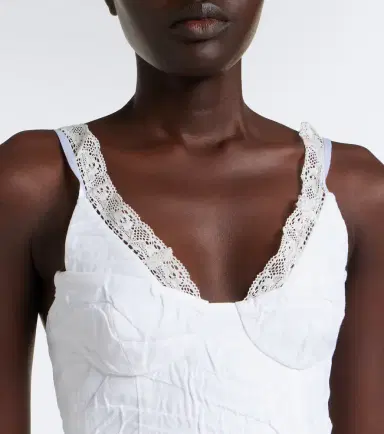 SHUSHU/TONG Crinkled cotton-blend minidress | Thumbnail 6