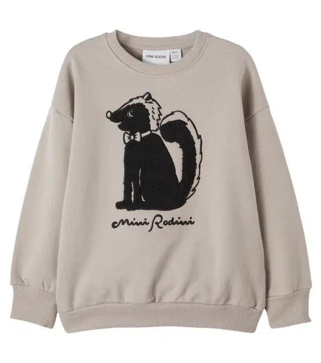 Mini Rodini Teddy-trimmed cotton sweatshirt