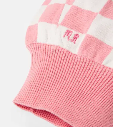 MINI RODINI Checked knitted cotton balaclava | Thumbnail 3