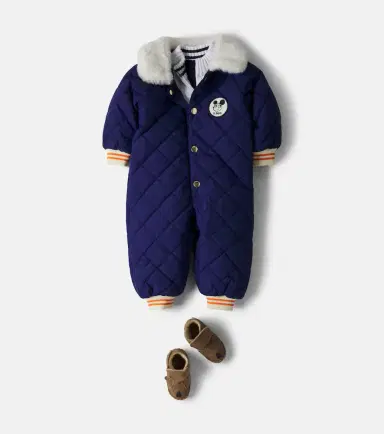 MINI RODINI Baby patch-appliqué quilted snowsuit | Thumbnail 4