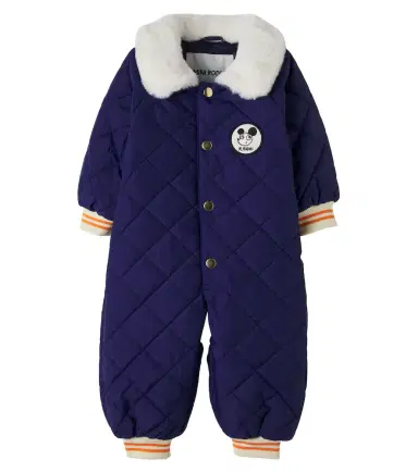 MINI RODINI Baby patch-appliqué quilted snowsuit | Thumbnail 1