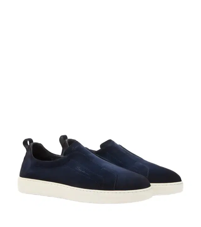 Santoni Suede slip-on sneakers