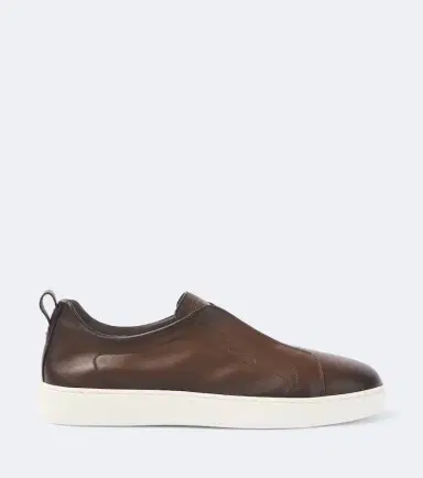 Santoni Victory leather slip-on sneakers | Thumbnail 2