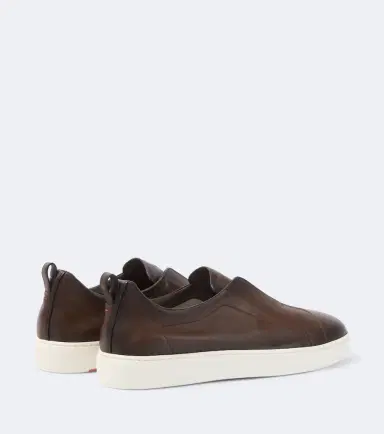 Santoni Victory leather slip-on sneakers | Thumbnail 3
