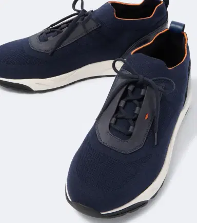 Santoni Leather-trimmed knitted sneakers | Thumbnail 5 Santoni Leather-trimmed knitted sneakers | Thumbnail 5