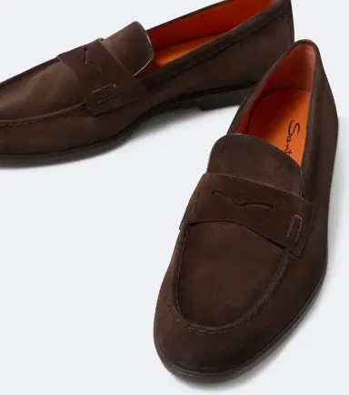 Santoni Milo suede penny loafers | Thumbnail 3 Santoni Milo suede penny loafers | Thumbnail 3