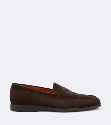 Santoni Milo suede penny loafers | Thumbnail 4 Santoni Milo suede penny loafers | Thumbnail 4