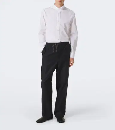 Maison Margiela Cotton and silk-blend straight pants | Thumbnail 4 Maison Margiela Cotton and silk-blend straight pants | Thumbnail 4