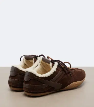 Miu Miu Gymnasium leather-trimmed suede sneakers | Thumbnail 2 Miu Miu Gymnasium leather-trimmed suede sneakers | Thumbnail 2