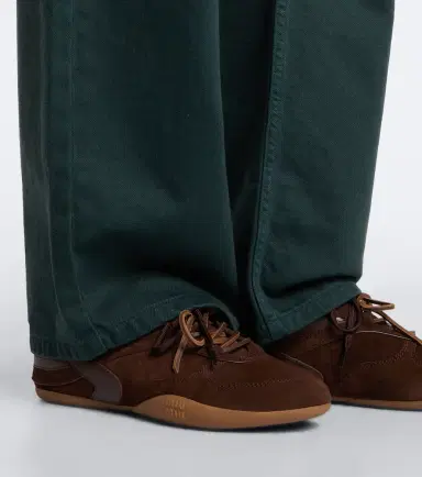 Miu Miu Gymnasium leather-trimmed suede sneakers | Thumbnail 6 Miu Miu Gymnasium leather-trimmed suede sneakers | Thumbnail 6
