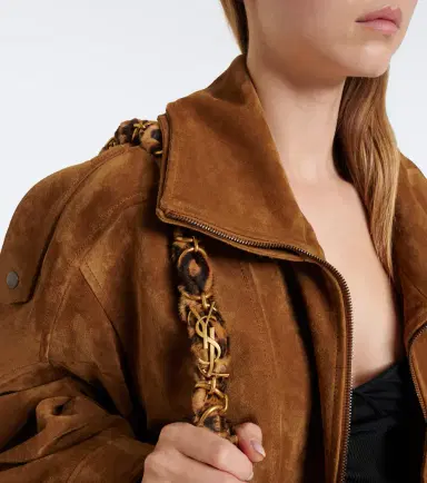 Saint Laurent Amalia leopard-print calf hair shoulder bag | Thumbnail 6
