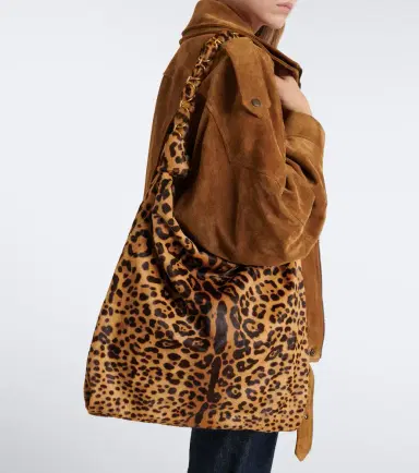 Saint Laurent Amalia leopard-print calf hair shoulder bag | Thumbnail 7