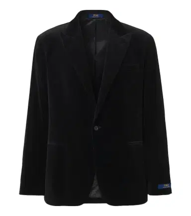 Polo Ralph Lauren Single-breasted velvet blazer | Thumbnail 1 Polo Ralph Lauren Single-breasted velvet blazer | Thumbnail 1