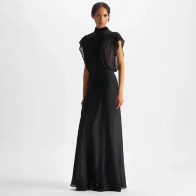Fendi Flowing, floor-length dress featuring a cape-style bodice | Thumbnail 4 Fendi Flowing, floor-length dress featuring a cape-style bodice | Thumbnail 4