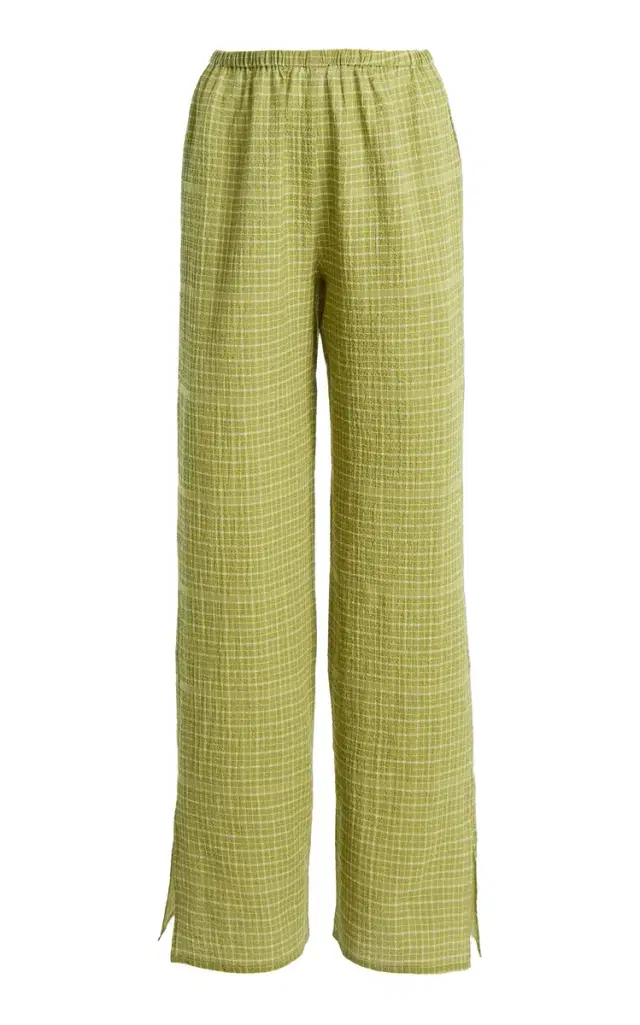 ASCENO The Loreto Cotton-Blend Straight-Leg Pants