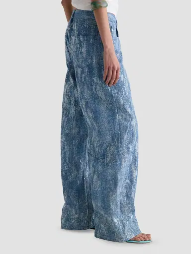 AG Jeans Women's Adria Sequined Low-Rise Wide-Leg Jeans - Next To Water - Size 32 | Thumbnail 8 AG Jeans Women's Adria Sequined Low-Rise Wide-Leg Jeans - Next To Water - Size 32 | Thumbnail 8