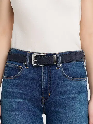 Veronica Beard Women's Arch Suede Whipstitch Belt | Thumbnail 2 Veronica Beard Women's Arch Suede Whipstitch Belt | Thumbnail 2