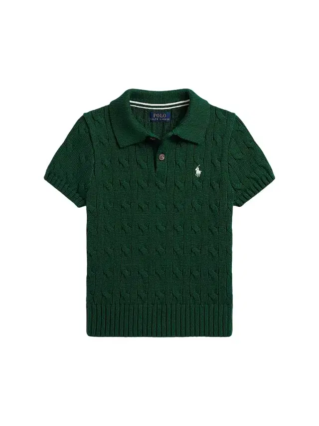 Polo Ralph Lauren Little Boy's & Boy's Cable-Knit Polo Sweater - Hunter Green