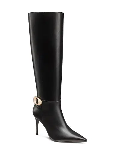 Stuart Weitzman Women's Stuart Power 85MM Buckle-Detail Leather Boots | Thumbnail 2 Stuart Weitzman Women's Stuart Power 85MM Buckle-Detail Leather Boots | Thumbnail 2