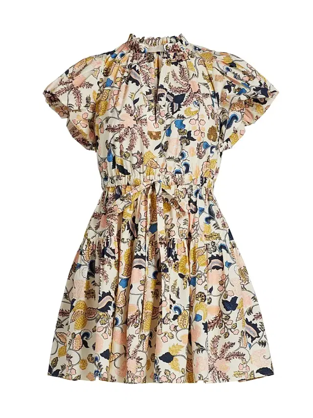 Ulla Johnson Women's Izel Floral Poplin Minidress - Magnolia