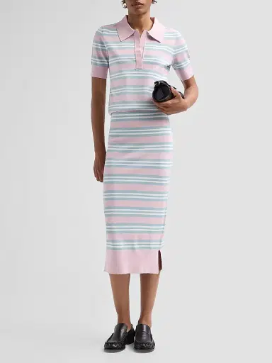 Aknvas Women's Emma Striped Knit Polo Top | Thumbnail 2 Aknvas Women's Emma Striped Knit Polo Top | Thumbnail 2