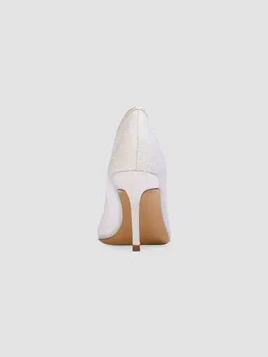 Black Suede Studio Women's Mia 80MM Lace Pumps - Ivory Lace - Size 12 | Thumbnail 4