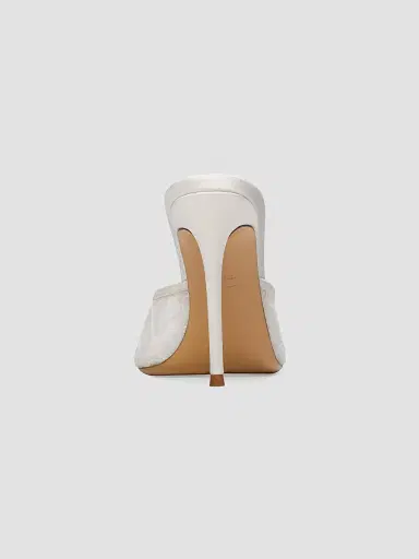 Black Suede Studio Women's Sadie 100MM Lace Sandals - Ivory Lace - Size 12 | Thumbnail 4