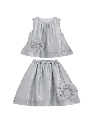 Mimi Tutu Little Girl's & Girl's Nerissa Skirt Set - Silver | Thumbnail 1