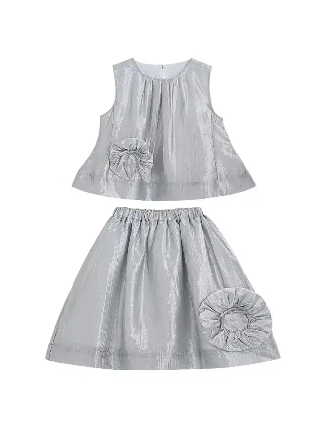 Mimi Tutu Little Girl's & Girl's Nerissa Skirt Set - Silver