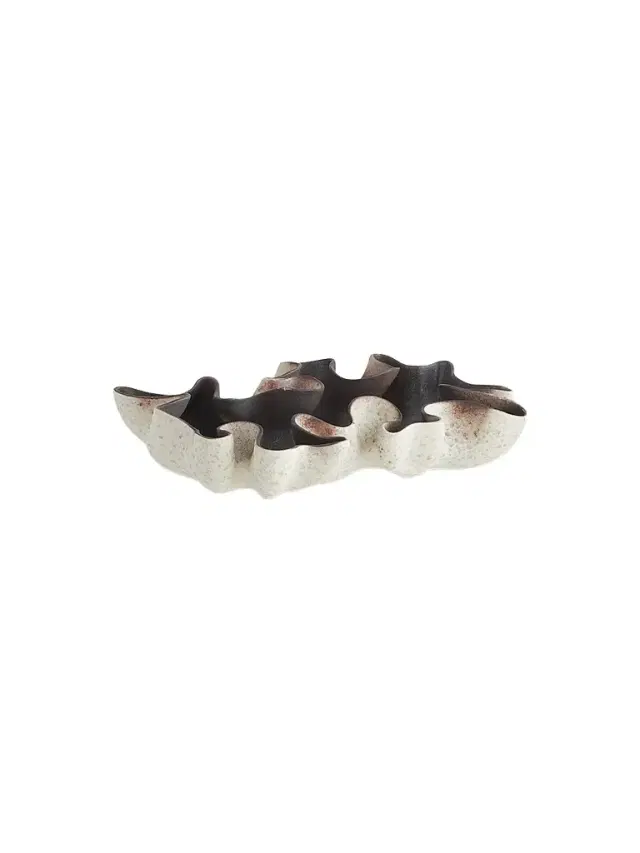 Arteriors Frontera Porcelain Coral-Inspired Reactive Glaze Centerpiece