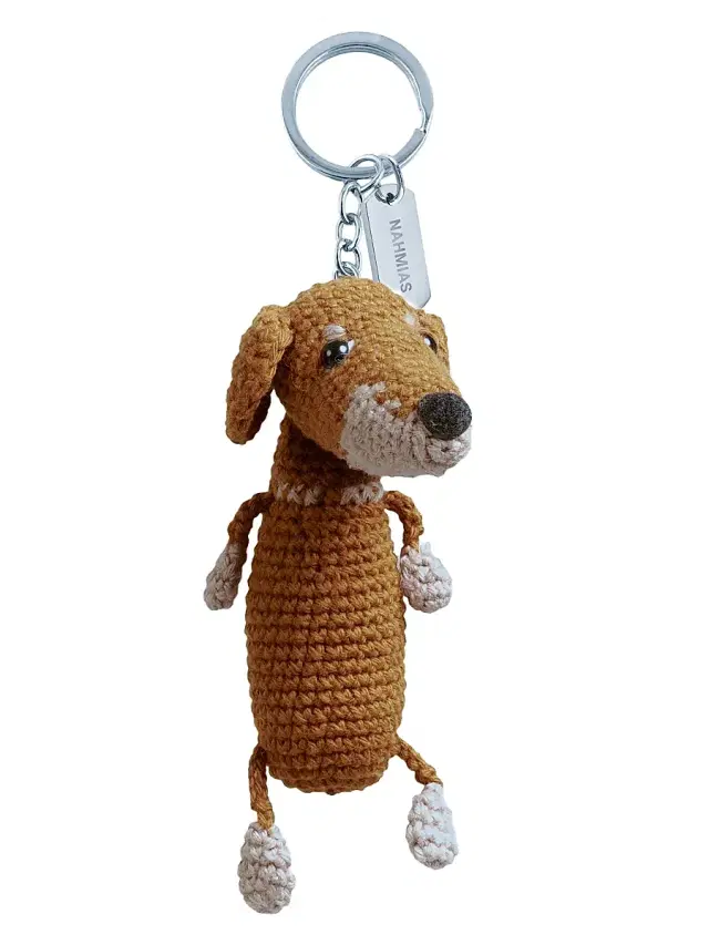 Nahmias Men's Whiskey Doxie Crochet Keychain