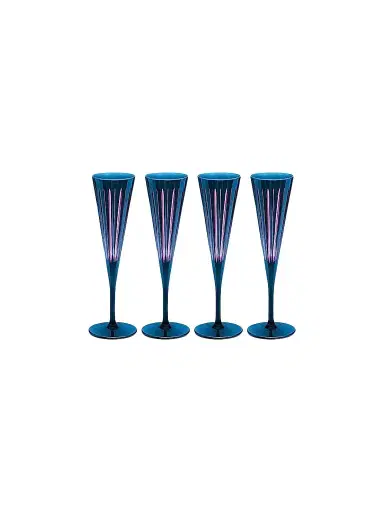 L'Objet Prism 4-Piece Glass Champagne Flute Set | Thumbnail 1 L'Objet Prism 4-Piece Glass Champagne Flute Set | Thumbnail 1
