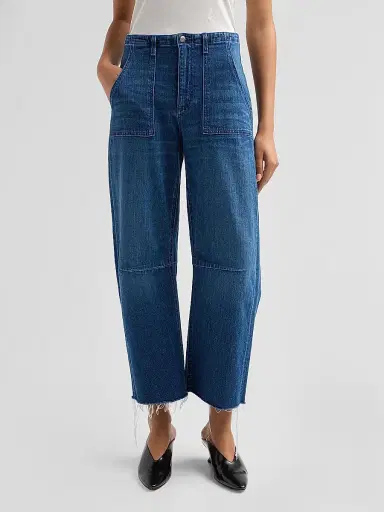 Le Jean Women's Utility Soft Barrel-Leg Crop Jeans | Thumbnail 4 Le Jean Women's Utility Soft Barrel-Leg Crop Jeans | Thumbnail 4